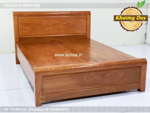 Wooden Bed Wooden White Double Bunk Bed No-264