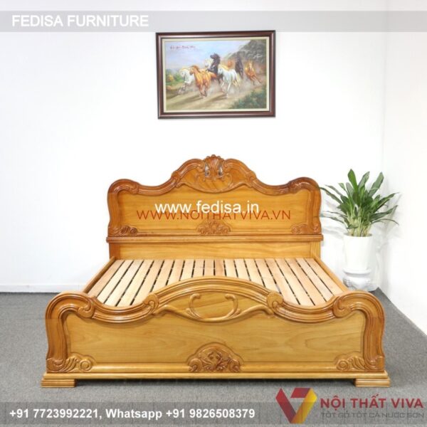 Wooden Bed Double Cot Wooden Como Double Bed With Storage No-272