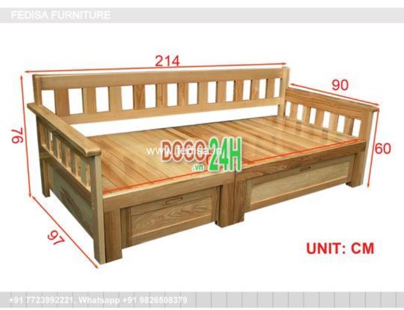 Wooden Bed Wooden Double Bed With Mattress Stainless Steel Double Bed With Storage No-274