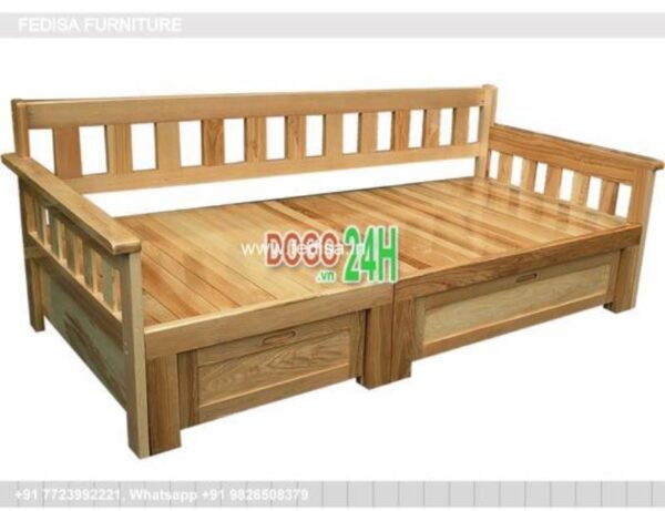 Wooden Bed Latest Wooden Bed Designs 2025 Corner Double Bed No-283