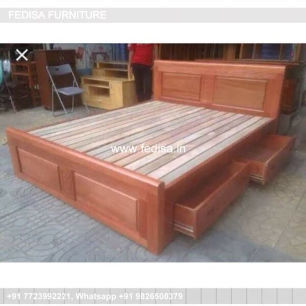 Wooden Bed Wooden King Size Bed Used Double Bed No-285