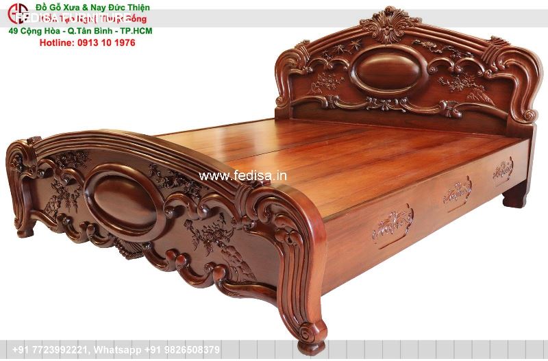 Wooden Bed Wooden Sofa Bed Modern Double Bed Frame No-286