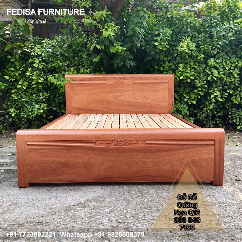 Wooden Bed Bed Back Wall Wooden Design Neelkamal Double Beds No-312