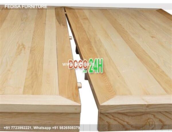 Wooden Bed Wooden Double Bed Frame Convertible Double Bed No-332