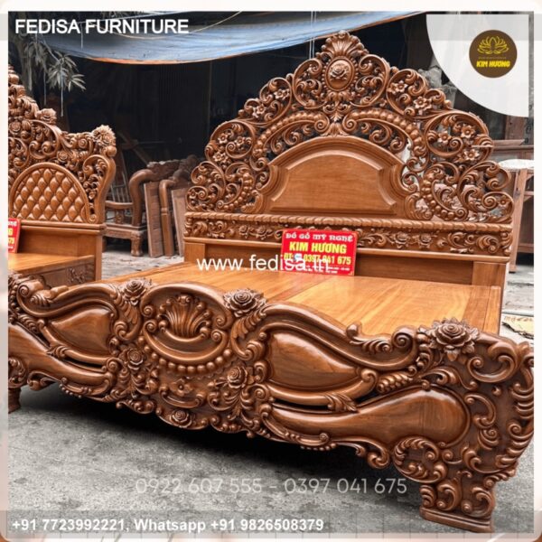 Wooden Bed Latest Wooden Bed Designs 2025 Types Of Double Bed No-345