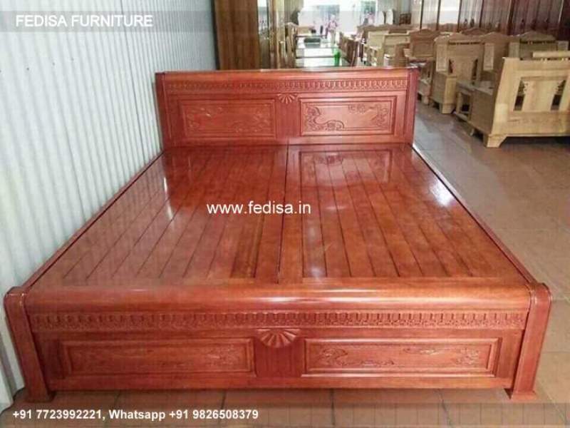 Wooden Bed Bedroom Design Wooden Interior Double Deck Queen Size No-364