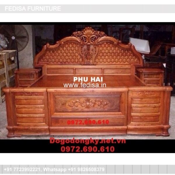 Wooden Bed Wooden Almirah For Bedroom Bedroom Design No-387