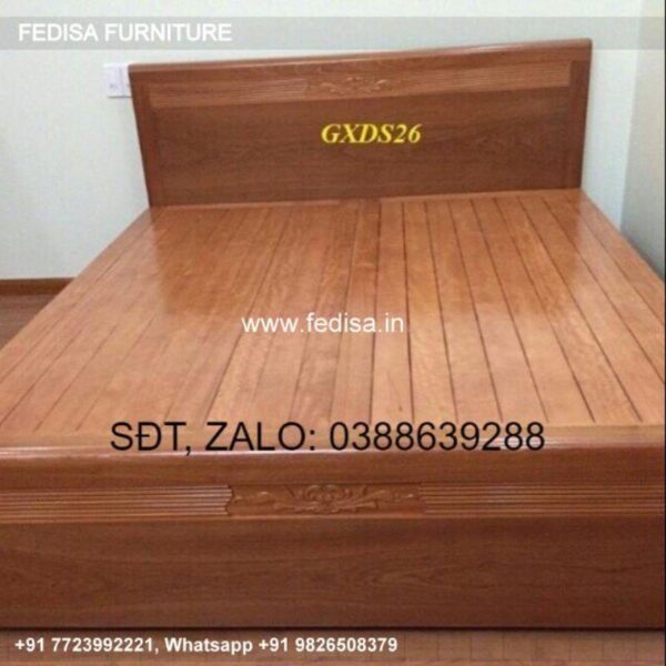 Wooden Bed Wooden Headboard Designs Small Room Design No-440