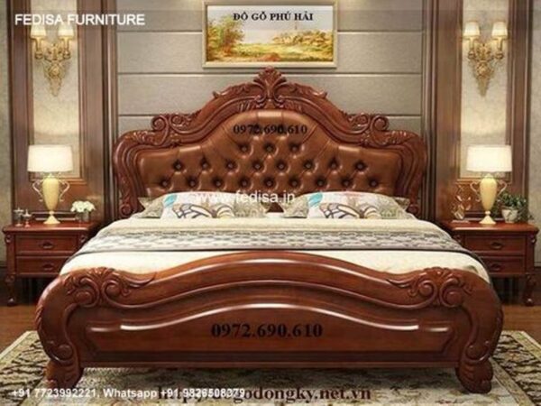 Wooden Bed Wooden Cupboard Design For Bedroom Small Bedside Table No-446
