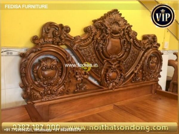 Wooden Bed Wooden Double Bed Frame With Storage Bedside No-474