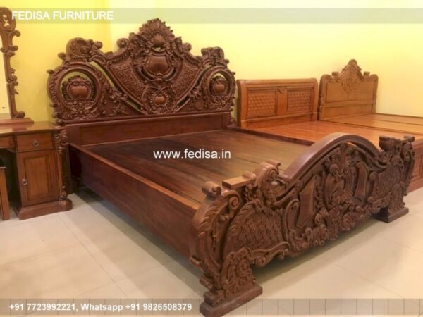 Wooden Bed Latest Wooden Bed Designs 2026 Bedroom Storage No-488