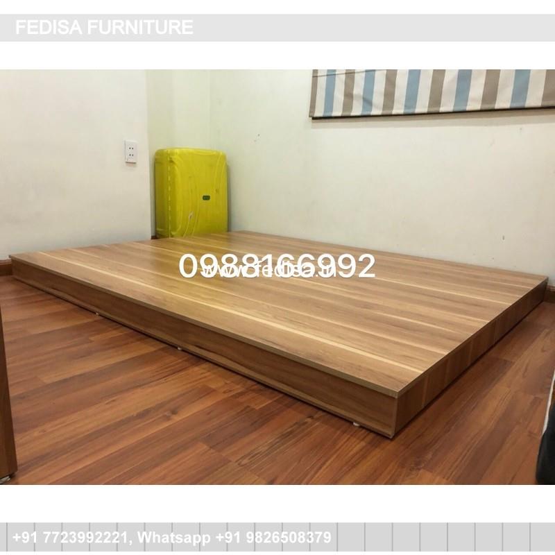 Wooden Bed Bedroom Wooden Interior Design Queen Size Bed Size No-495
