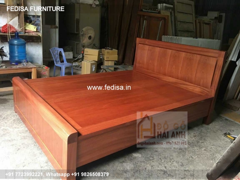 Wooden Bed Wooden Wardrobe With Dressing Table King Bed Set No-516