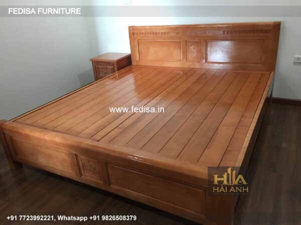 Wooden Bed Wooden Double Cot Price Full Bedroom Sets No-532