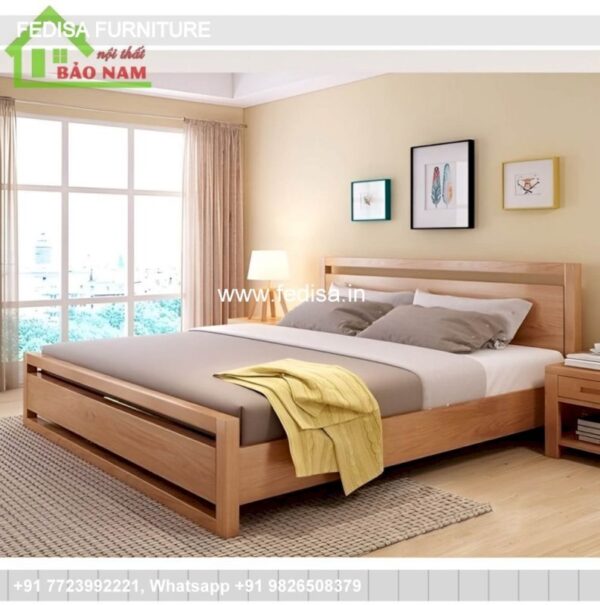 Wooden Bed Wooden Double Bed Frame With Storage Modern Bedroom Furniture No-540