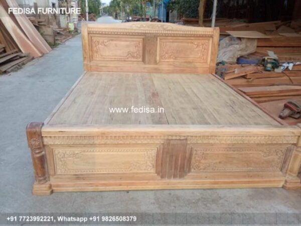 Wooden Bed Wooden King Size Bed Dream Bedroom No-549