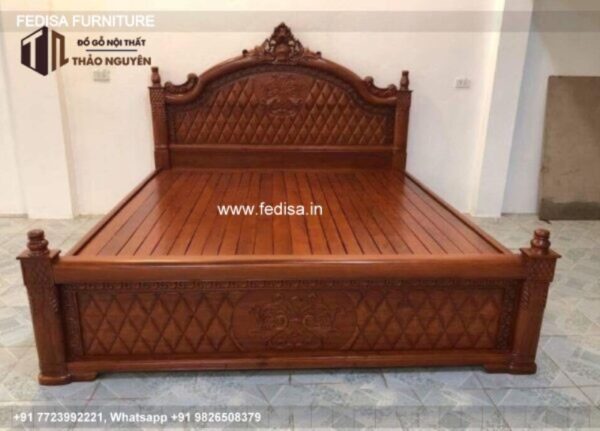 Wooden Bed Wooden Sofa Bed Simple Bedroom Design No-550