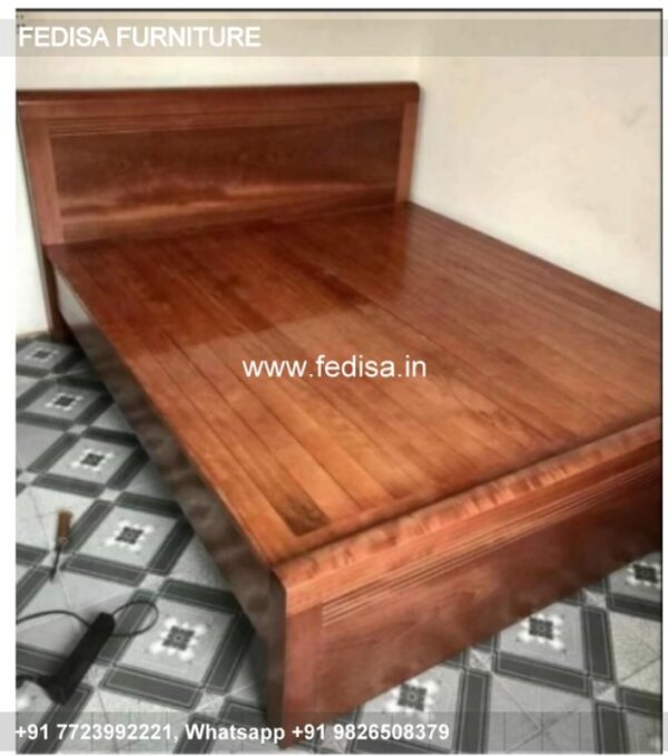 Wooden Bed Wooden Bed Interior Design Blue Bedroom No-563