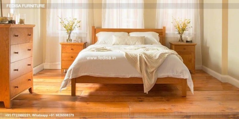 Wooden Bed Bed Back Wall Wooden Design Black Bedroom Furniture No-576
