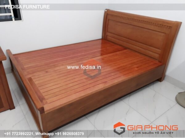 Wooden Bed Wooden Almirah With Dressing Table Bed And Mattress Set No-581