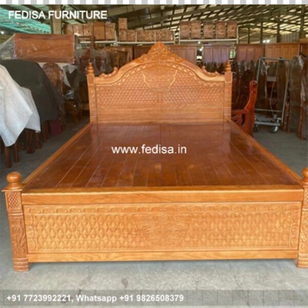 Wooden Bed Wooden Double Bed Frame With Storage Lingerie Chest No-606