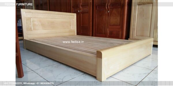 Wooden Bed Wooden Dressing Table Double King Size Bed No-610