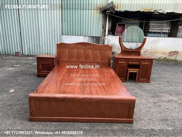 Wooden Bed Latest Wooden Bed Designs 2030 Large Dresser No-613