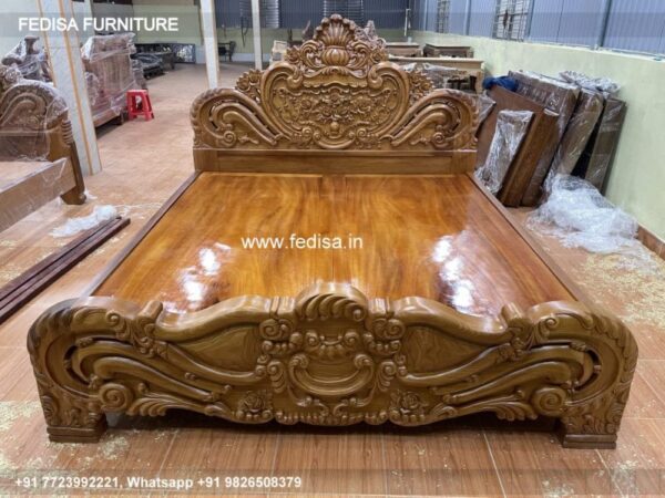 Wooden Bed Wooden Room Design Simple Room Design No-634
