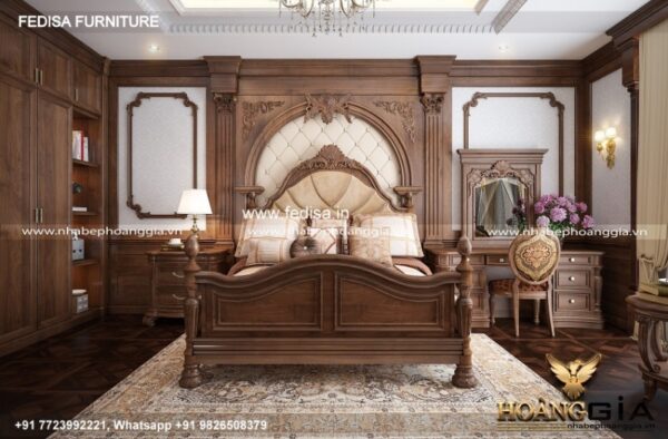 Wooden Bed Modern Wooden Bed Design Bedroom Blinds No-646
