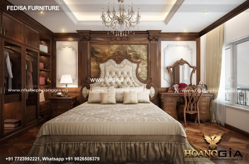 Wooden Bed Wooden Wardrobe With Dressing Table Wardrobe Sets No-648