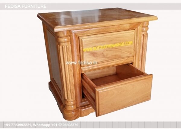 Wooden Bed Wooden Almirah With Dressing Table Design Cozy Bedroom No-652