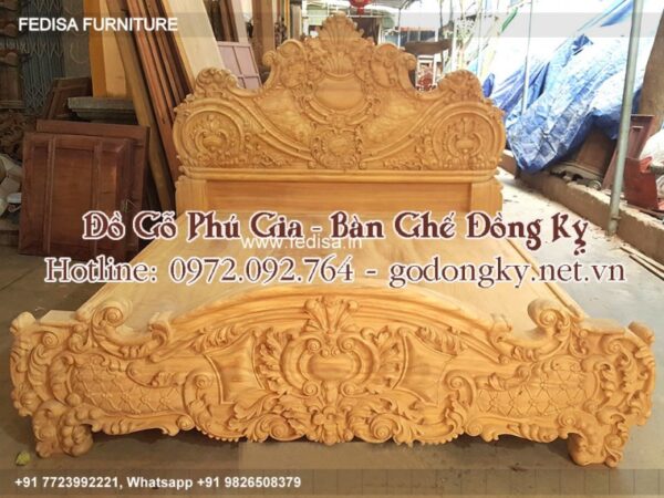 Wooden Bed White Wooden Double Bed Loft Bedroom No-663