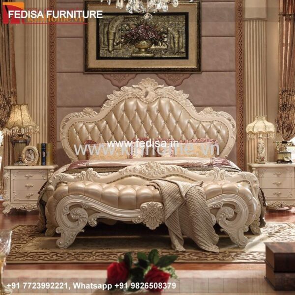 Wooden Bed Wooden Double Bed With Mattress Double Dresser No-670