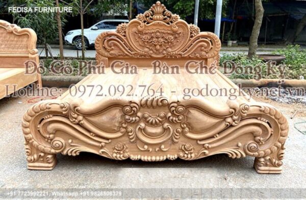 Wooden Bed Wooden Almirah With Dressing Table Design King Size Bed Price No-718