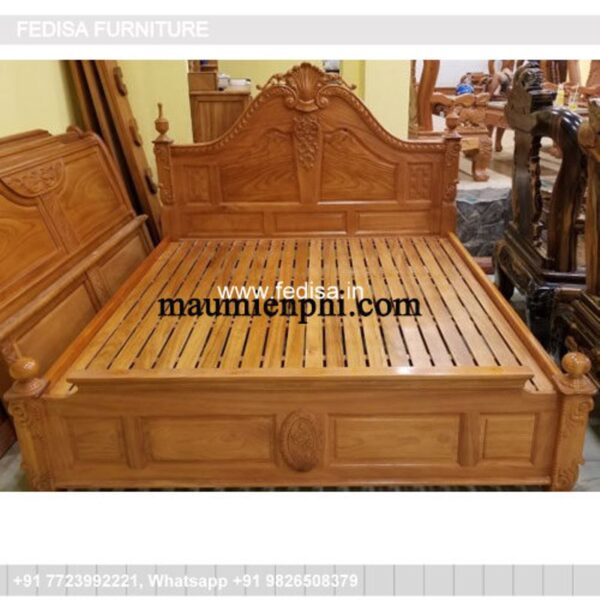 Wooden Bed Wooden Interior Bedroom Bed Spread Sets No-758