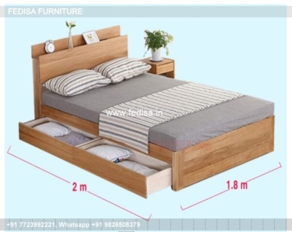 Wooden Bed Wooden Bed Interior Design Small Room Decoration No-761