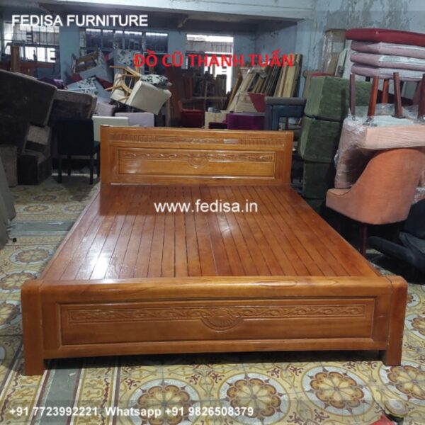 Wooden Bed Wooden Headboard Designs Metal Nightstand No-770