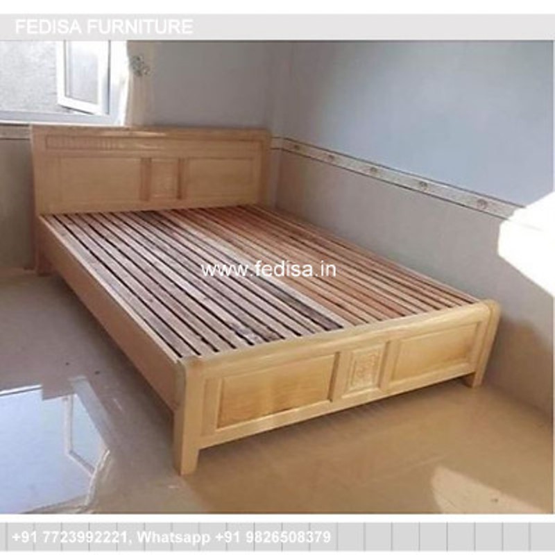 Wooden Bed Bedroom Wooden Interior Design Night Tables No-825