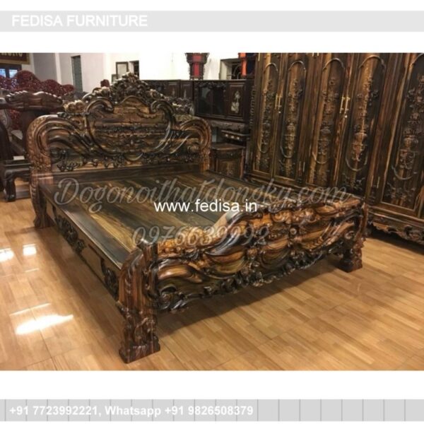 Wooden Bed Dressing Table New Design Wooden Boho Bedding Sets No-843