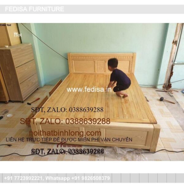 Wooden Bed White Wooden Bed Frame Kawaii Bedroom No-857