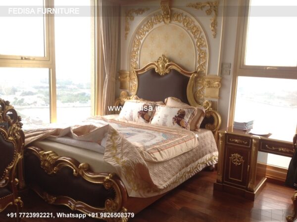 Wooden Bed Wooden Double Bed Under 5013 Contemporary Bedroom No-867