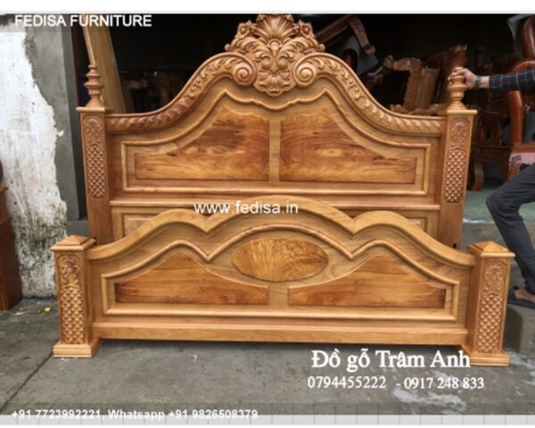 Wooden Bed Wooden Dressing Table Contemporary Bedroom Furniture No-874