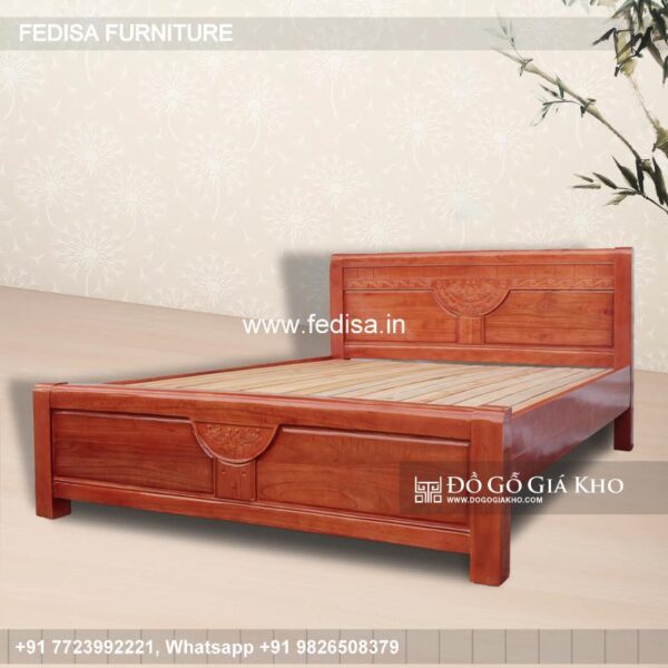 Wooden Bed Wooden King Size Bed Master Bedroom Interior Design No-879
