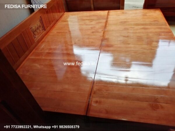 Wooden Bed Wooden Interior Bedroom Small White Dresser No-890