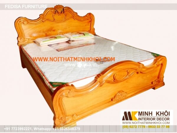 Wooden Bed Dressing Table New Design Wooden Beautiful Bed No-909