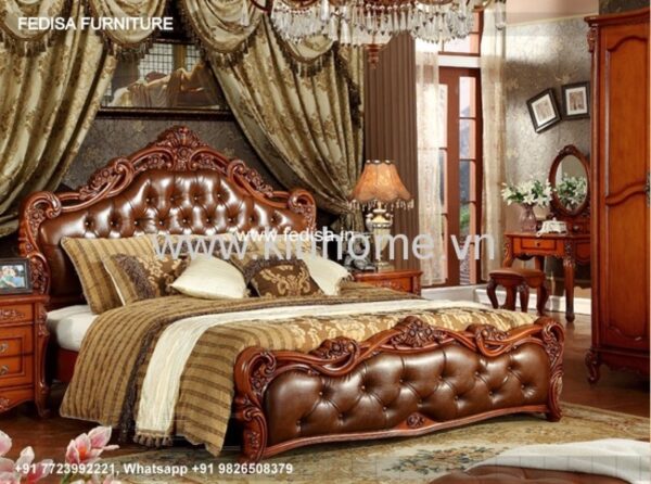 Wooden Bed Wooden Almirah For Bedroom New Bed Design 2020 No-915