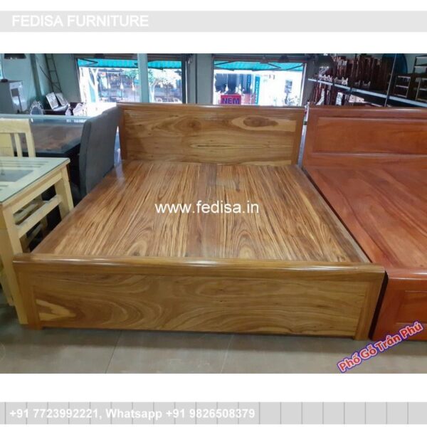 Wooden Bed Bed Back Design Wooden Dark Wood Bedside Table No-962