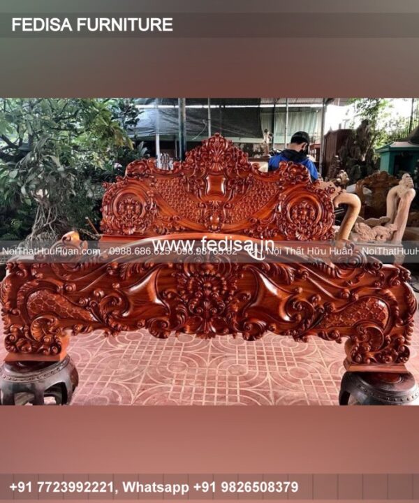 Wooden Bed Wooden Round Bed Design Best Bedroom Furniture No-967