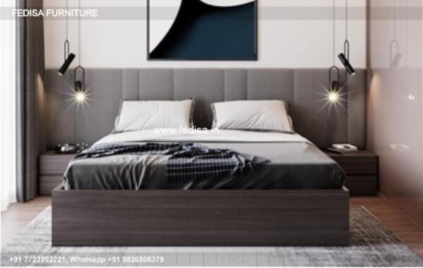 Wooden Bed Wooden Headboard Designs First Night Room Decorations No-968
