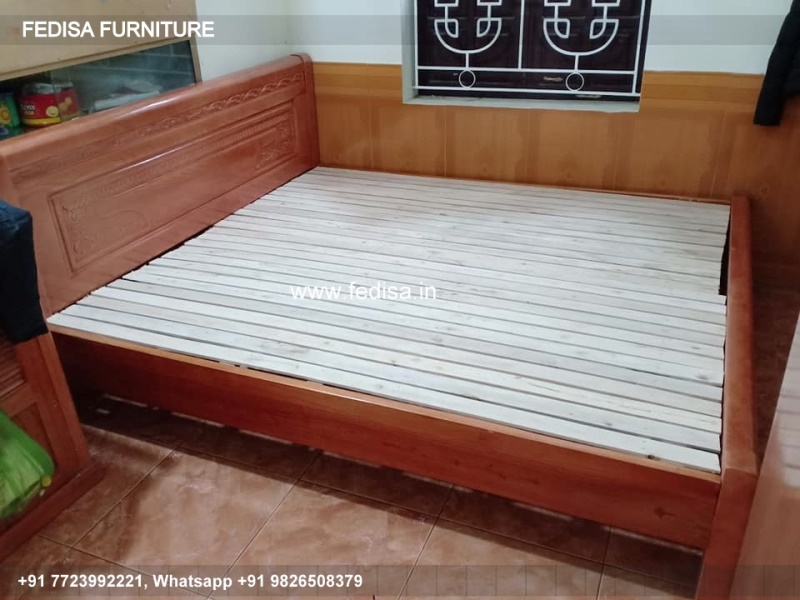 Wooden Bed Bed Back Wall Wooden Design Best Room No-972
